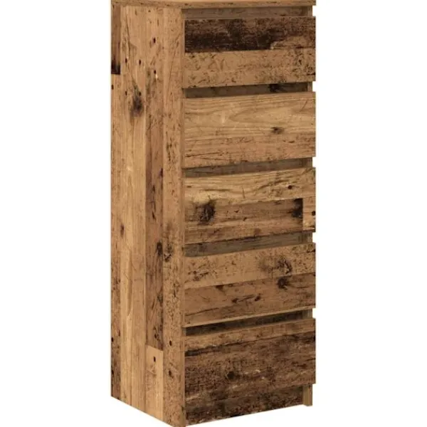 vidaXL Byråer>Skänk med lådor gammalt trä 37,5x35x99 cm konstruerat trä