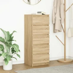 vidaXL Byråer>Skänk med lådor sonoma ek 37,5x35x99 cm konstruerat trä