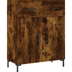 vidaXL Sideboards>Skänk rökfärgad ek 69,5x34x90 cm konstruerat trä