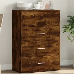 vidaXL Byråer>Skänk rökfärgad ek 60x31x84 cm konstruerat trä