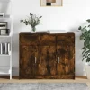 vidaXL Sideboards>Skänk rökfärgad ek 91x28x75 cm konstruerat trä