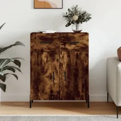 vidaXL Sideboards>Skänk rökfärgad ek 69,5x34x90 cm konstruerat trä
