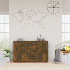 vidaXL Sideboards>Skänk rökfärgad ek 120x36x69 cm konstruerat trä