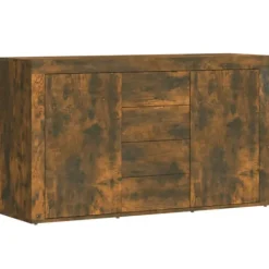vidaXL Sideboards>Skänk rökfärgad ek 120x36x69 cm konstruerat trä