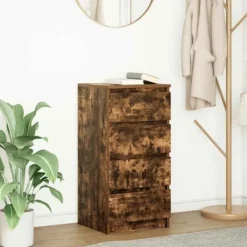 vidaXL Byråer>Skänk rökt ek 37,5x35x76 cm konstruerat trä