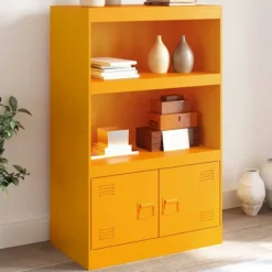 vidaXL Skåp>Skänk senapsgul 67x39x107 cm stål