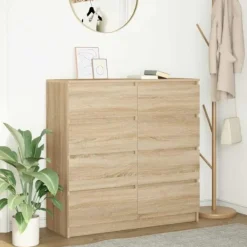 vidaXL Byråer>Skänk sonoma ek 100x35x99 cm konstruerat trä