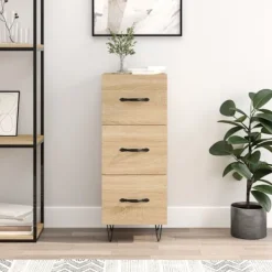 vidaXL Byråer>Skänk sonoma-ek 34,5x34x90 cm konstruerat trä