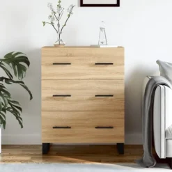 vidaXL Byråer>Skänk sonoma-ek 69,5x34x90 cm konstruerat trä