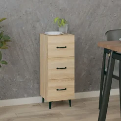 vidaXL Byråer>Skänk sonoma-ek 34,5x34x90 cm konstruerat trä