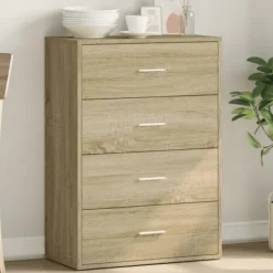 vidaXL Byråer>Skänk sonoma-ek 60x31x84 cm konstruerat trä