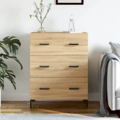 vidaXL Byråer>Skänk sonoma-ek 69,5x34x90 cm konstruerat trä