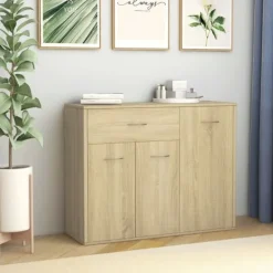 vidaXL Byråer>Skänk sonoma-ek 88x30x70 cm konstruerat trä
