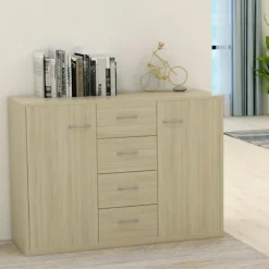 vidaXL Byråer>Skänk sonoma-ek 88x30x65 cm konstruerat trä