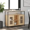 vidaXL Sideboards>Skänk sonoma-ek 100x35x80 cm konstruerat trä