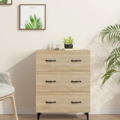 vidaXL Byråer>Skänk sonoma-ek 69,5x34x90 cm konstruerat trä