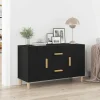 vidaXL Sideboards>Skänk svart ek 100x36x60 cm konstruerat trä