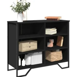 vidaXL Sideboards>Skänk svart 91x35,5x74,5 cm konstruerat trä