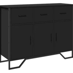 vidaXL Sideboards>Skänk svart 97x32,5x74,5 cm konstruerat trä