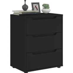 vidaXL Byråer>Skänk VISNES svart 60x40x73 cm konstruerat trä