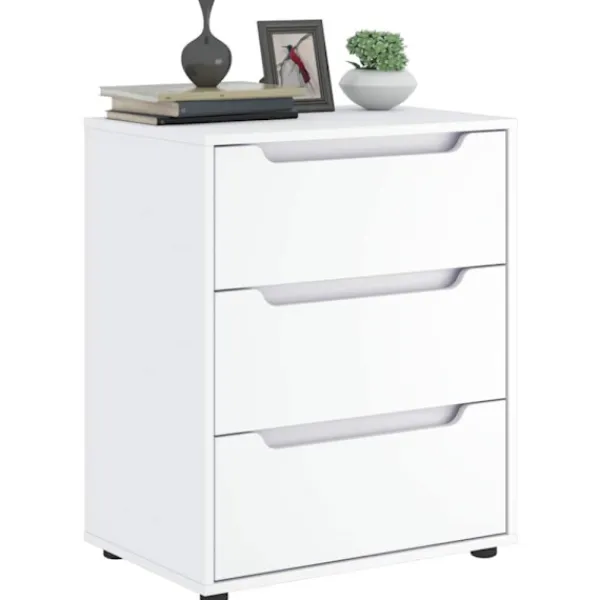 vidaXL Byråer>Skänk VISNES vit 60x40x73 cm konstruerat trä