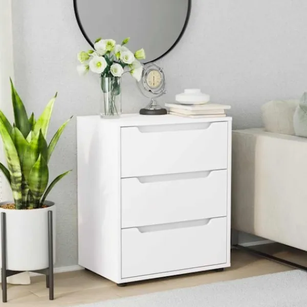 vidaXL Byråer>Skänk VISNES vit 60x40x73 cm konstruerat trä