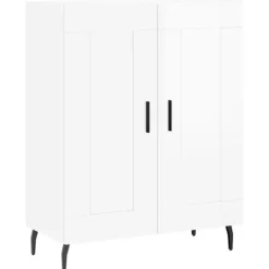 vidaXL Skåp>Skänk vit högglans 69,5x34x90 cm konstruerat trä