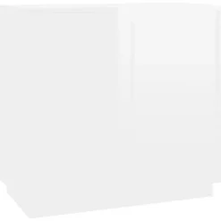 vidaXL Skåp>Skänk vit högglans 80x34x75 cm konstruerat trä