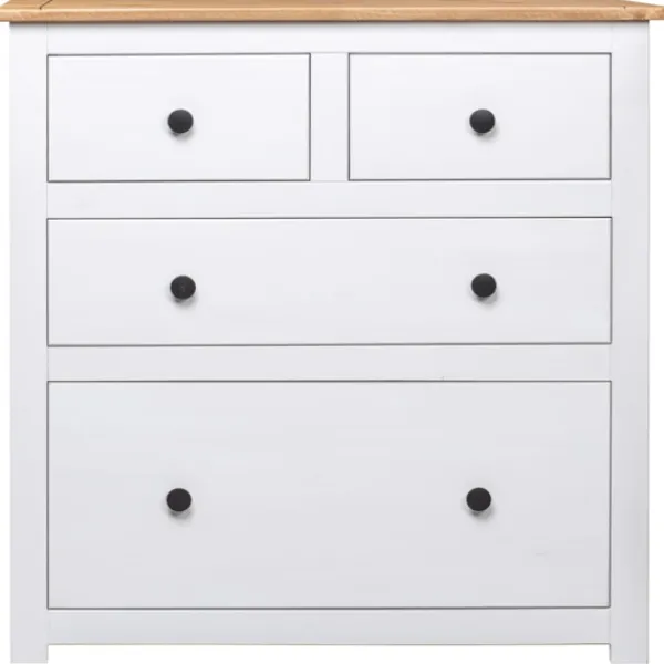 vidaXL Byråer>Skänk vit 80x40x83 cm furu panama