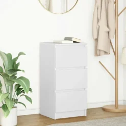 vidaXL Byråer>Skänk vit 37,5x35x76 cm konstruerat trä