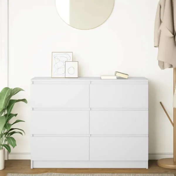 vidaXL Byråer>Skänk vit 100x35x76 cm konstruerat trä