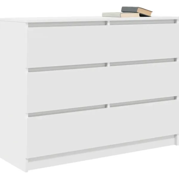 vidaXL Byråer>Skänk vit 100x35x76 cm konstruerat trä