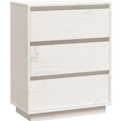 vidaXL Byråer>Skänk vit 60x34x75 cm massiv furu