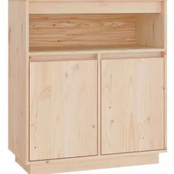 vidaXL Skåp>Skänk vit 70x34x80 cm massiv furu