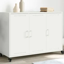 vidaXL Skåp>Skänk vit 100,5x39x72 cm stål