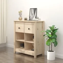 vidaXL Byråer>Skänk 70x35x80 cm massiv furu