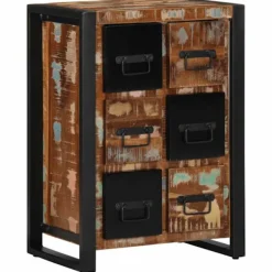 vidaXL Byråer>Skänk 50x35x70 cm massivt återvunnet trä