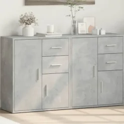 vidaXL Sideboards>Skänkar 2 st betonggrå 60x31x70 cm konstruerat trä