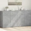vidaXL Sideboards>Skänkar 2 st betonggrå 79x38x80 cm konstruerat trä