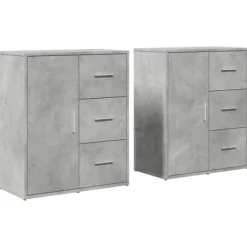 vidaXL Sideboards>Skänkar 2 st betonggrå 60x31x70 cm konstruerat trä