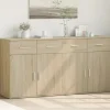 vidaXL Sideboards>Skänkar 2 st sonoma-ek 79x38x80 cm konstruerat trä