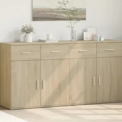 vidaXL Sideboards>Skänkar 2 st sonoma-ek 79x38x80 cm konstruerat trä