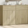 vidaXL Sideboards>Skänkar 2 st sonoma-ek 60x30x84 cm konstruerat trä