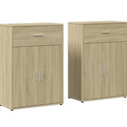 vidaXL Sideboards>Skänkar 2 st sonoma-ek 60x30x84 cm konstruerat trä