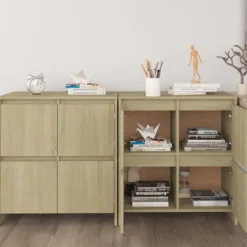 vidaXL Sideboards>Skänkar 2 st sonoma-ek 70x41x75 cm konstruerat trä