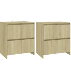 vidaXL Sideboards>Skänkar 2 st sonoma-ek 70x41x75 cm konstruerat trä