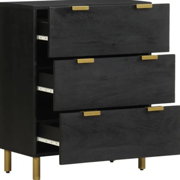 vidaXL Sideboards>Skänkar 2 st svart 60x33x75 cm konstruerat trä