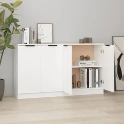 vidaXL Sideboards>Skänkar 2 st vit 60x30x70 cm konstruerat trä