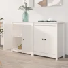 vidaXL Skåp>Skänkar 2 st vit 70x35x80 cm massiv furu