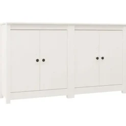 vidaXL Skåp>Skänkar 2 st vit 70x35x80 cm massiv furu